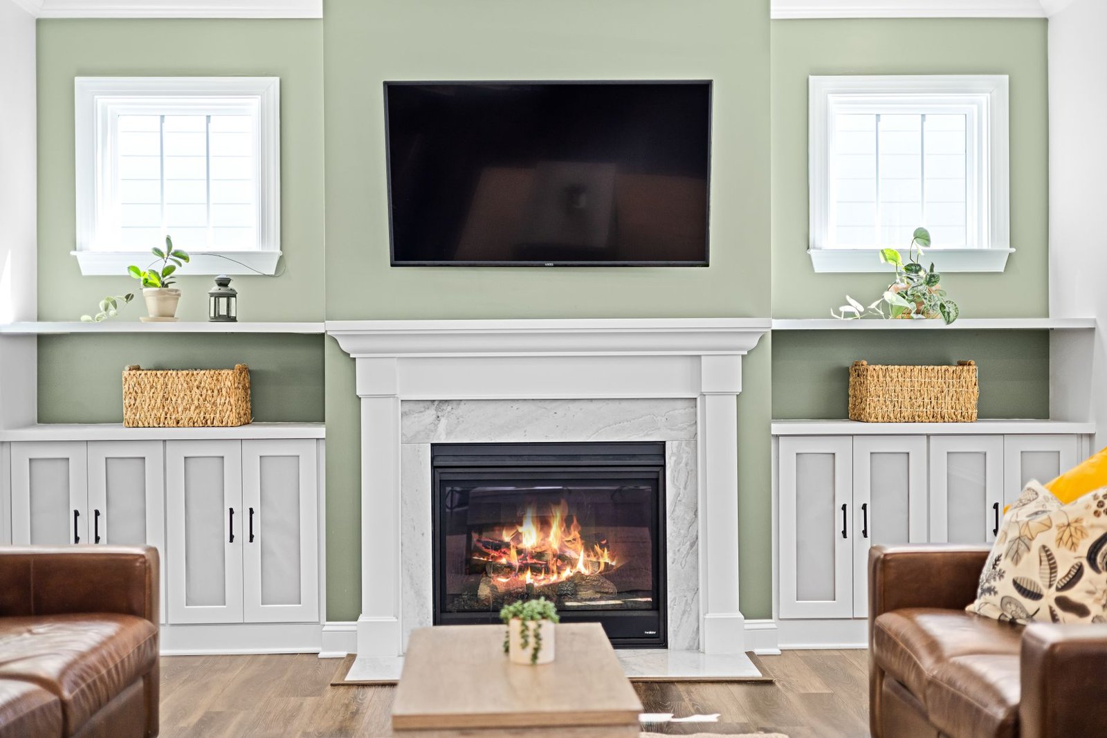 Design a Cozy Fireplace and TV Combination