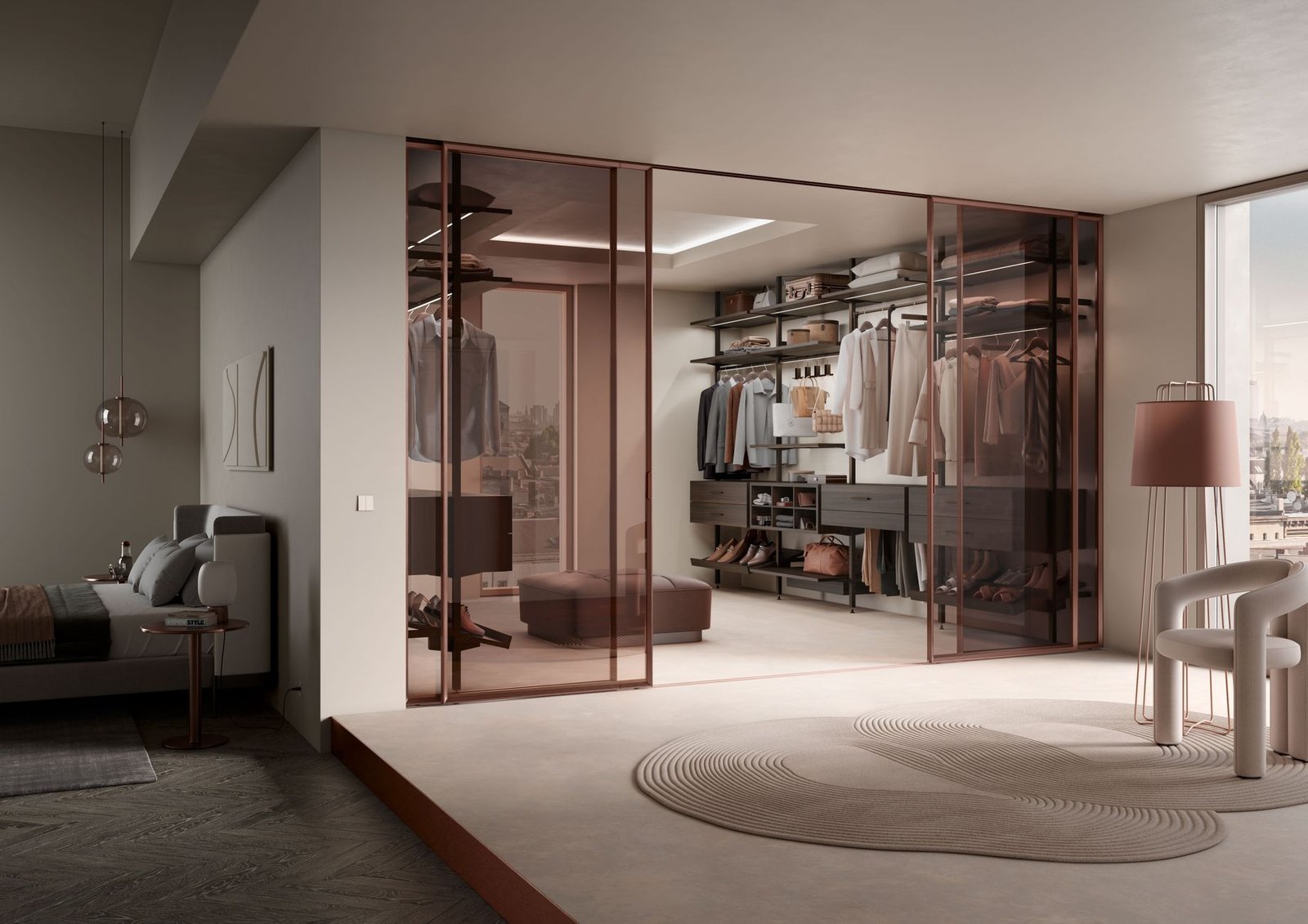 luxury modern walk in wardrobe design