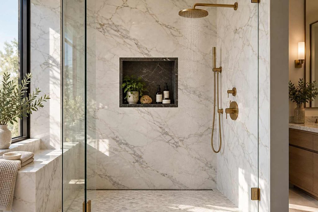 How To Design A Recessed Shower Shelf